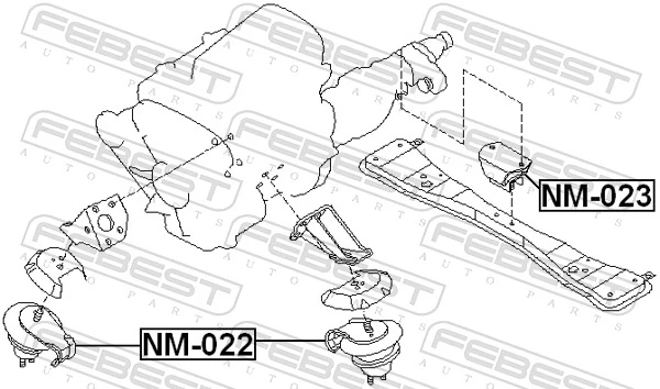 Coxim (suporte) dianteiro de motor para Nissan Pathfinder  R50
