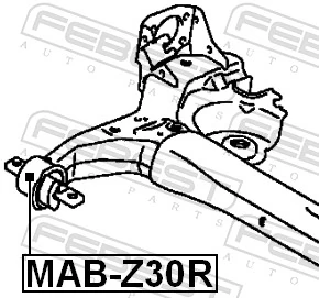 MABZ30R Febest Bloco silencioso de viga traseira (de plataforma veicular)