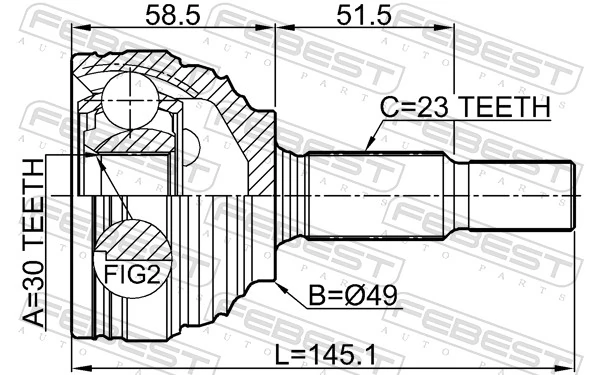Compre Junta homocinética externa dianteira Renault Megane 2