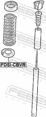FDSICBVR Febest Espaçador (anel de borracha) da mola traseira inferior