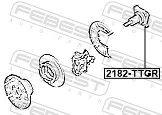 2182TTGR Febest Pino moente (extremidade do eixo) traseiro