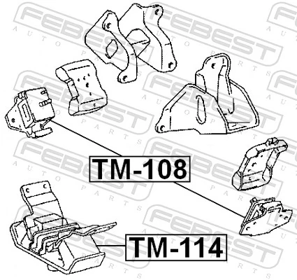Coxim de transmissão (suporte da caixa de mudança) Toyota Land Cruiser 90 J9