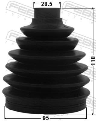 1217CM Febest Bota de proteção externa esquerda de junta homocinética