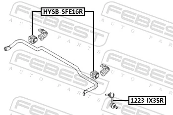 1223IX35R Febest Montante de estabilizador traseiro