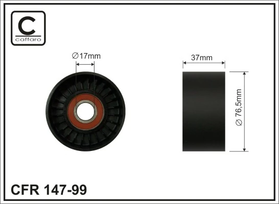 Rolo de reguladora de tensão da correia de transmissão para Ford Transit V184/5