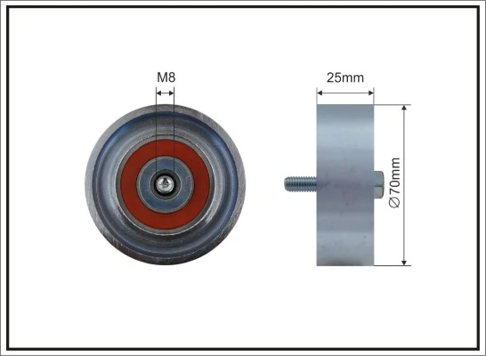 Rolo de reguladora de tensão da correia de transmissão 504106751 Fiat/Alfa/Lancia