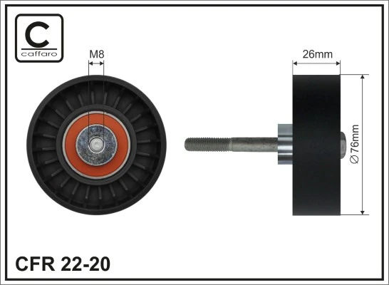 Rolo parasita da correia de transmissão para Volvo V70 I LV