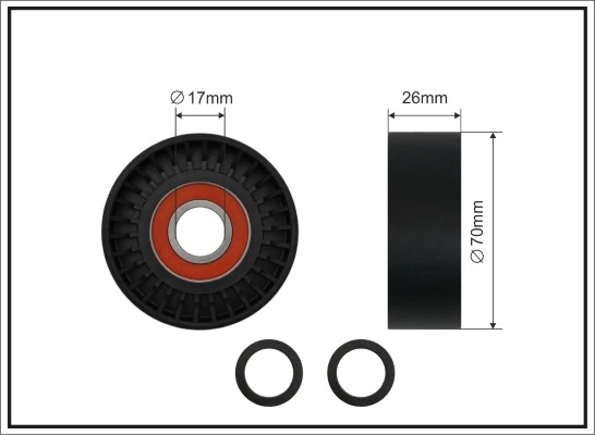 Rolo de reguladora de tensão da correia de transmissão 531078210 LUK