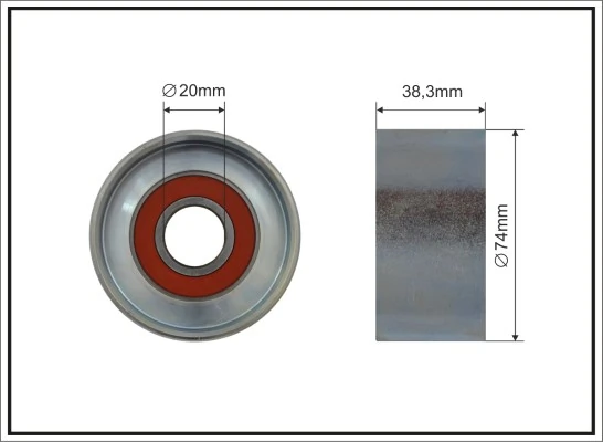 Rolo de reguladora de tensão da correia de transmissão Renault Trucks MAGNUM IV 