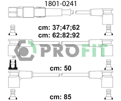  Fios de alta voltagem, kit Mercedes C 190 sedan (W201) (1982 - 1993) 190