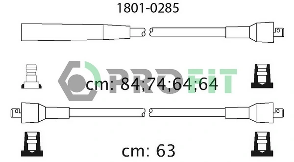  Fios de alta voltagem, kit Ford Sierra II sedan (GBG, GB4) (1987 - 1993) II