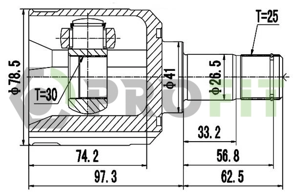 Junta homocinética interna dianteira Chrysler 3817A004 preço, a partir de 71,22 USD