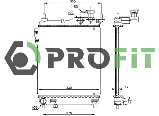 Radiador de esfriamento de motor Jdeus M0540150 preço, a partir de 69,31 USD