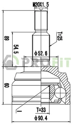 Junta homocinética externa dianteira para Renault DUSTER I HS