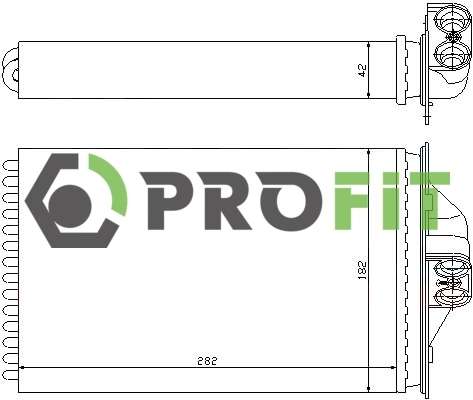 Radiador de forno (de aquecedor) para Chrysler Voyager II GS 