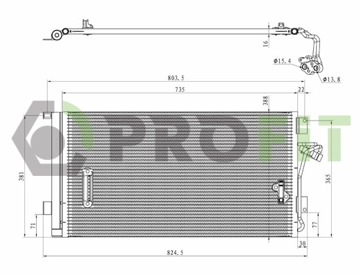 Radiador de aparelho de ar condicionado para Volkswagen Touareg I 7LA, 7L6, 7L7