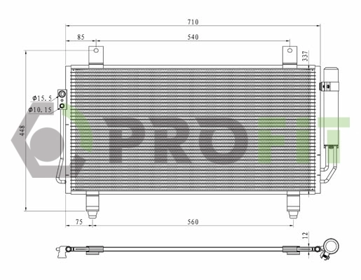 Radiador de aparelho de ar condicionado Mitsubishi Outlander III GF, GG