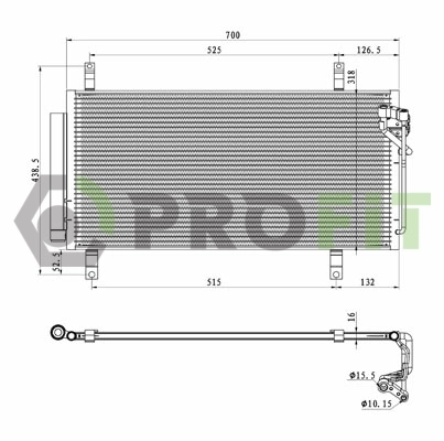 Radiador de aparelho de ar condicionado para Mazda 6  GH