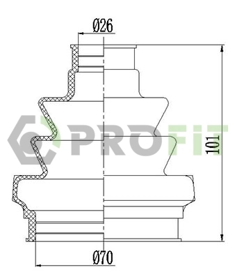  Bota de proteção interna de junta homocinética do semieixo dianteiro Opel Astra G сaixa (F70) (1998 - 2005) G