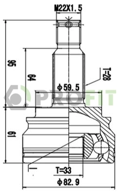 Compre Junta homocinética externa dianteira Mitsubishi Lancer 10