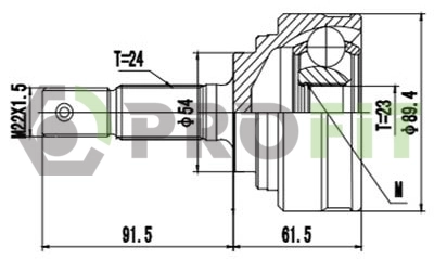Junta homocinética externa dianteira para Geely CK 