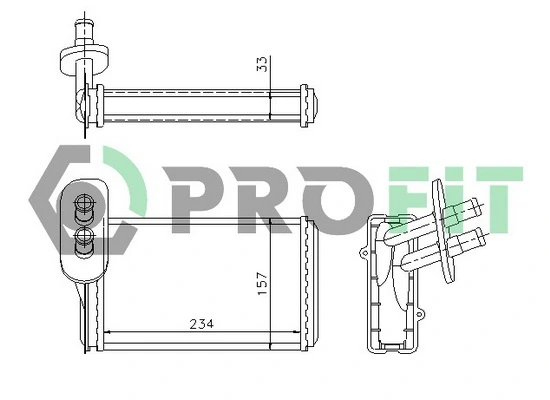 Radiador de forno (de aquecedor) para Volkswagen Polo III 6N2