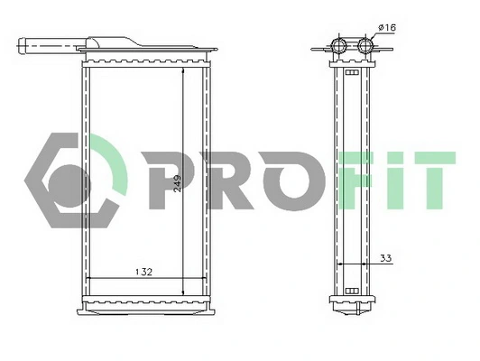 Radiador de forno (de aquecedor) para Ford Sierra II BNG