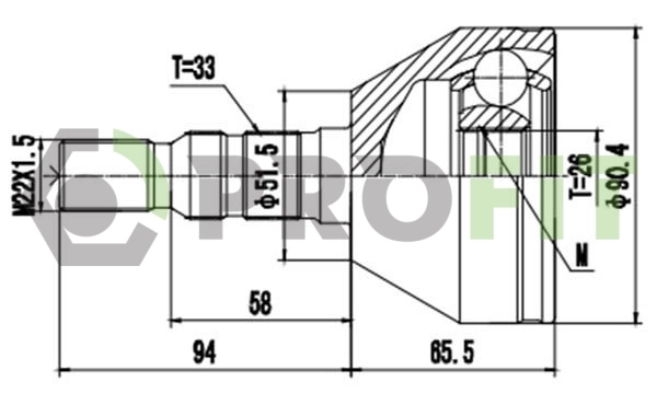 Junta homocinética externa dianteira General Motors 93182571 preço, a partir de 34,43 USD