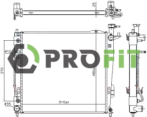 Radiador de esfriamento de motor para Hyundai Santa Fe III DM