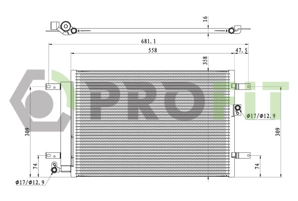  Radiador de aparelho de ar condicionado Volkswagen Sharan I monovolume (7M8, 7M9, 7M6) (1995 - 2010) I