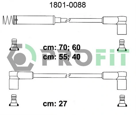 Fios de alta voltagem, kit Opel Kadett D 