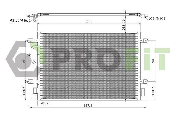 Radiador de aparelho de ar condicionado 667089 ERA Benelux