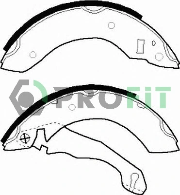 Sapatas do freio traseiras de tambor para Ford Escort III ALD