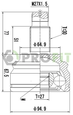  Junta homocinética externa dianteira BMW X5 SUV (E53) (2000 - 2006) 