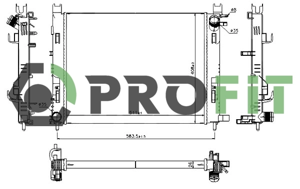 Radiador de esfriamento de motor Renault DUSTER II HM