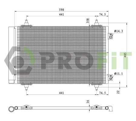  Radiador de aparelho de ar condicionado Citroen Jumpy II сaixa (2007 - 2016) II