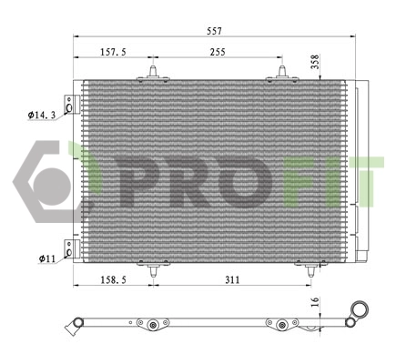 Compre 2316K8C3 Polcar Radiador de aparelho de ar condicionado