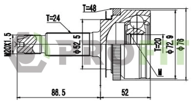 Compre Junta homocinética externa dianteira KIA Picanto 1