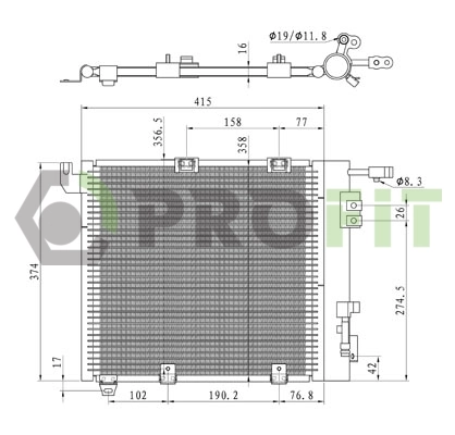  Radiador de aparelho de ar condicionado Opel Astra G hatchback (F48, F08) (1998 - 2009) G