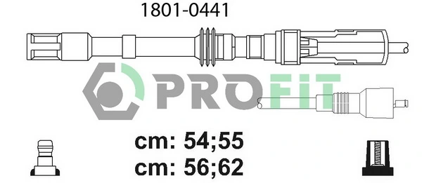 Fios de alta voltagem, kit 06A905409G Lamborghini