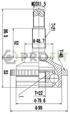 Junta homocinética externa dianteira Peugeot 206 preço, a partir de 26,40 USD