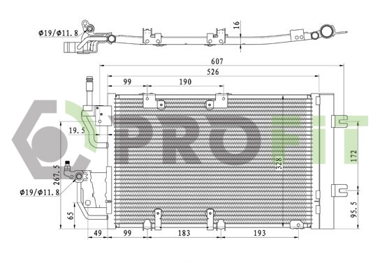 Radiador de aparelho de ar condicionado Peugeot/Citroen 1609634380