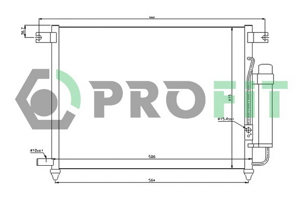 Radiador de aparelho de ar condicionado Chevrolet Aveo I T200