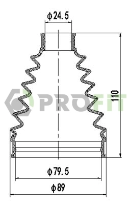 Bota de proteção externa de junta homocinética do semieixo dianteiro Toyota Auris UKP E15