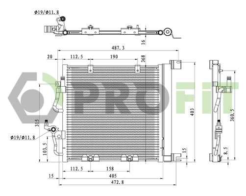  Radiador de aparelho de ar condicionado Opel Astra H sedan (L69) (2004 - 2014) H