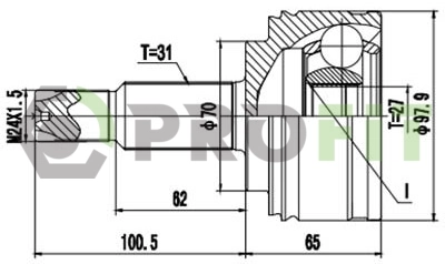 TOJ0249 Magneti Marelli Junta homocinética externa dianteira