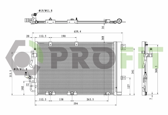Radiador de aparelho de ar condicionado General Motors 93178959 preço, a partir de 98,56 USD