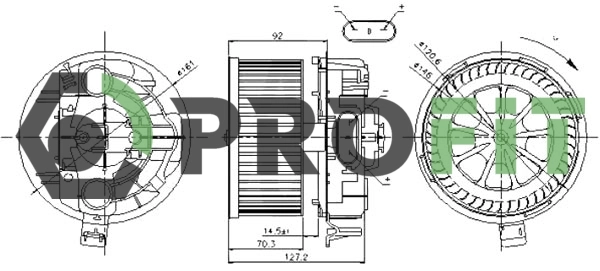 Motor de ventilador de forno (de aquecedor de salão) para Renault Megane II LM0, LM1