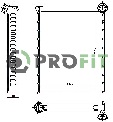 Radiador de forno (de aquecedor) BR473 Magneti Marelli