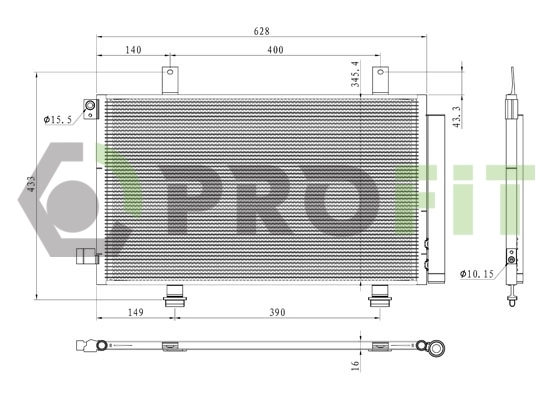  Radiador de aparelho de ar condicionado Suzuki SX4 hatchback (GY) (2006 - 2026) 